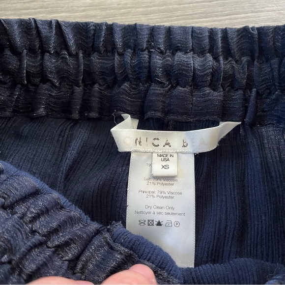 Veronica Beard Lang Tuxedo-Striped Metallic Textured-Voile Joggers Size XS - Picture 3 of 9